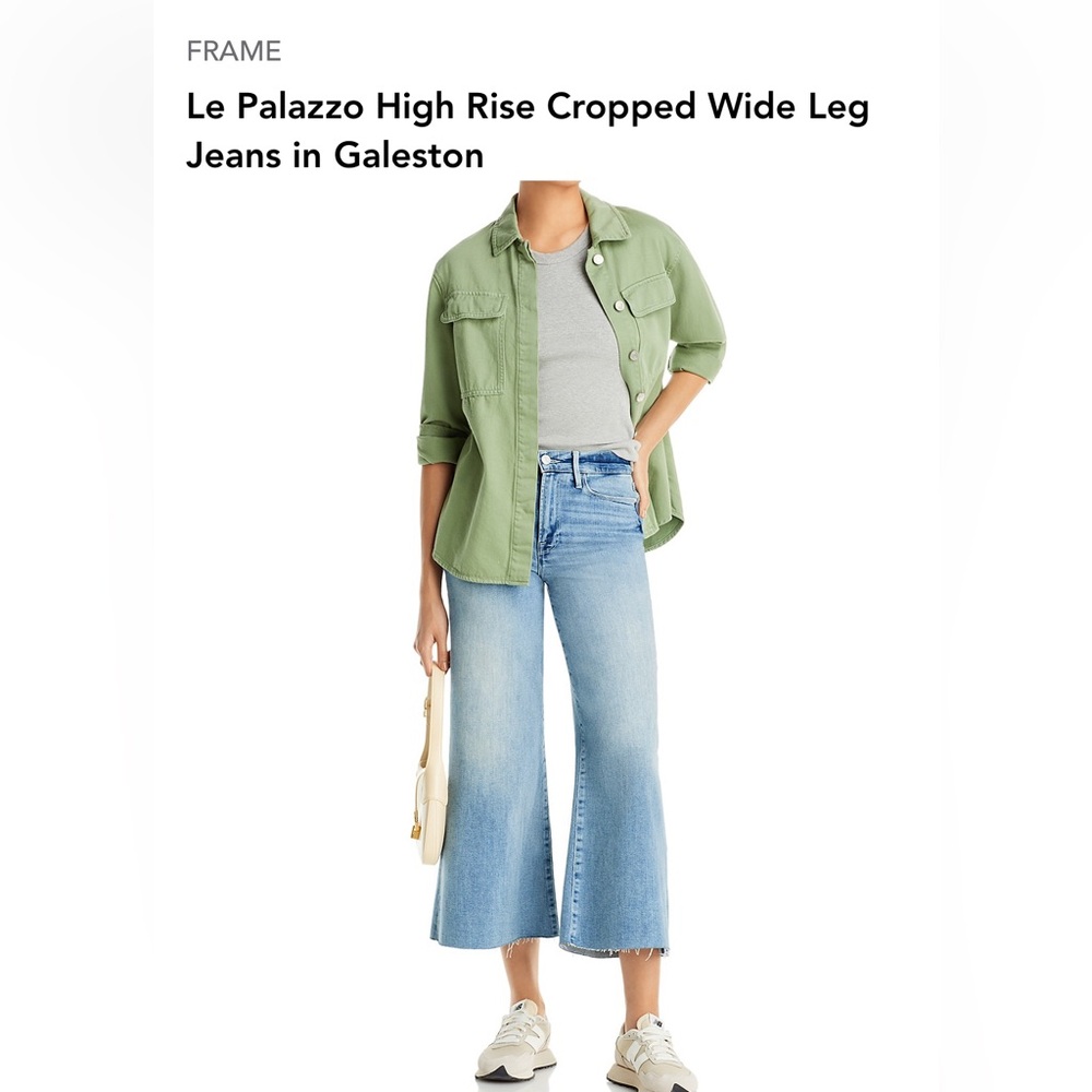 Frame
Le Palazzo HighRise Stretch WideLeg Crop Jeans
Galeston, size 25 (2)